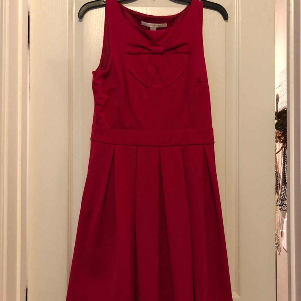 LC Lauren Conrad magenta dress with bow detail